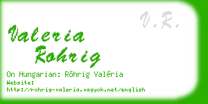 valeria rohrig business card
